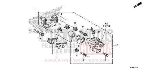 ETRIER DE FREIN ARRIERE SH125ADE de 2014